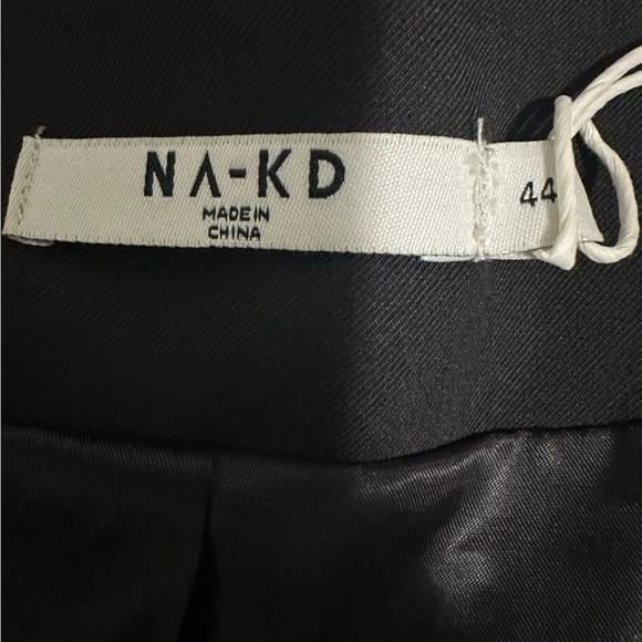 NA-KD Oversized Vest Size 44 Black Sleeveless Button-Up Vest - Picture 10 of 14